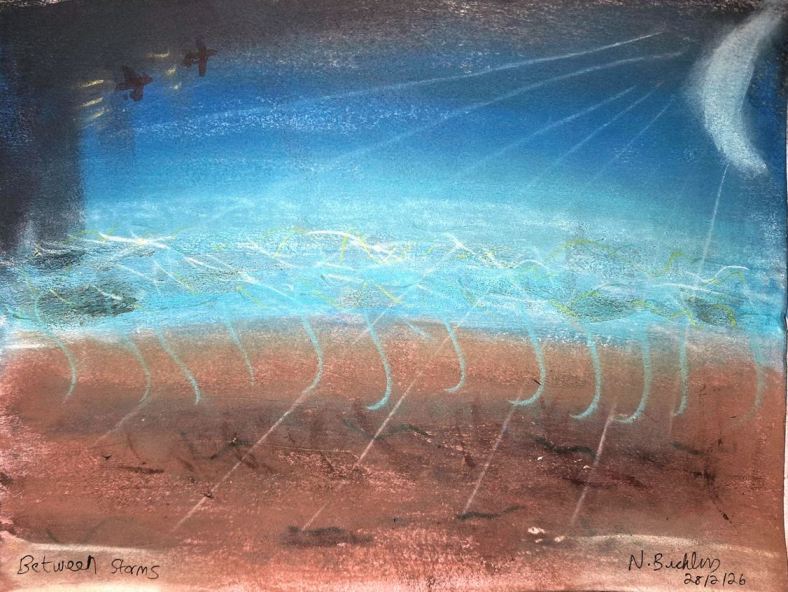 Abstract painting: Between Storms